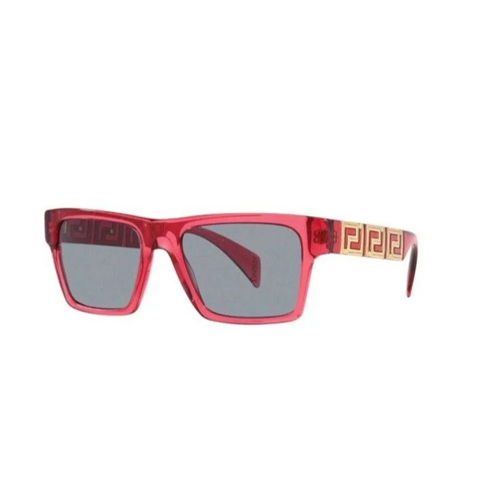 Versace VE4445 5409/1 Transparent Red Gray Sunglasses  NWT